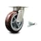 Service Caster 6 Inch Kingpinless Poly on Polyolefin Wheel Swivel Caster with Swivel Lock SCC SCC-KP30S620-PPUR-BSL - alternate 1